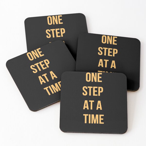 Item preview, orange One Step at a time/ wording designed and sold by FourNuns.