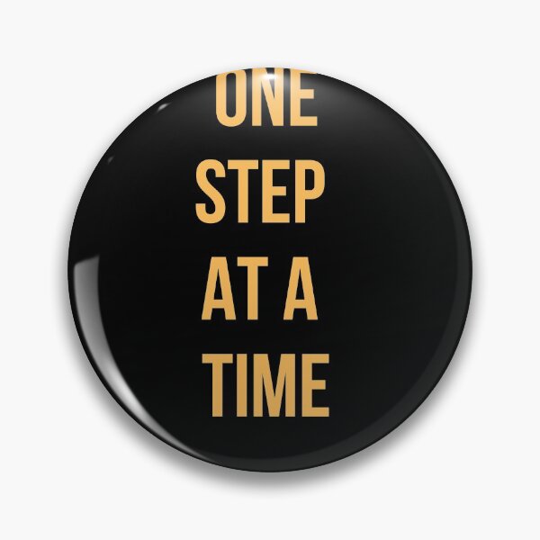 Item preview, orange One Step at a time/ wording designed and sold by FourNuns.