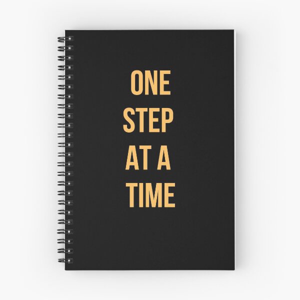 Item preview, orange One Step at a time/ wording designed and sold by FourNuns.