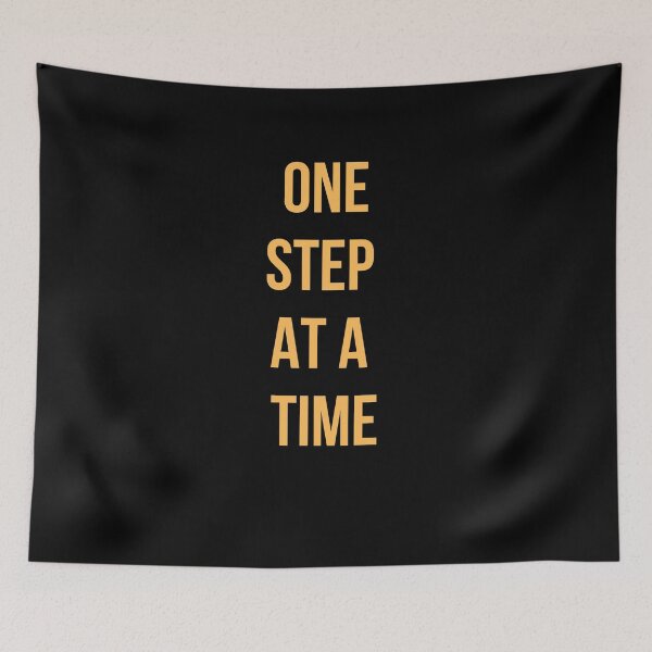 Item preview, orange One Step at a time/ wording designed and sold by FourNuns.