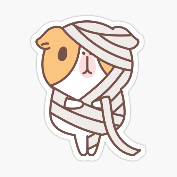 Guinea pig in mummy costume Sticker