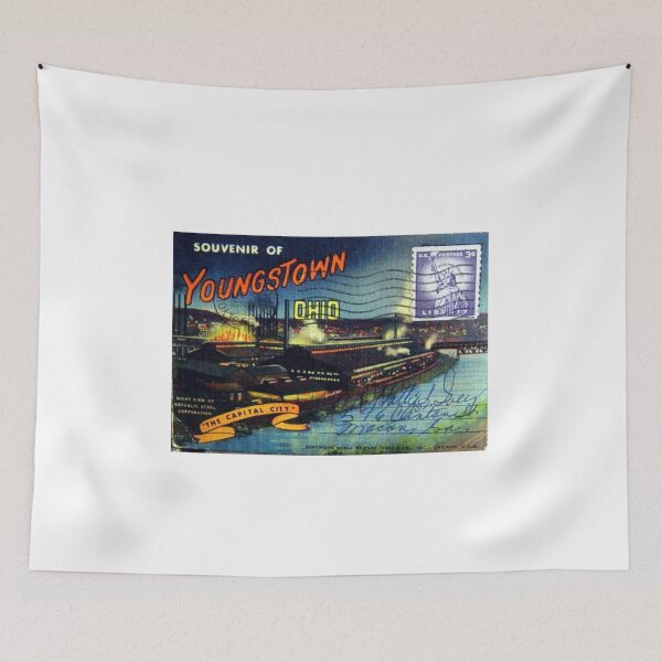 Item preview, Youngstown, Ohio, 1956,3 cent liberty, 1956,  Antique, Vintage, Postcard designed and sold by Vintaged.