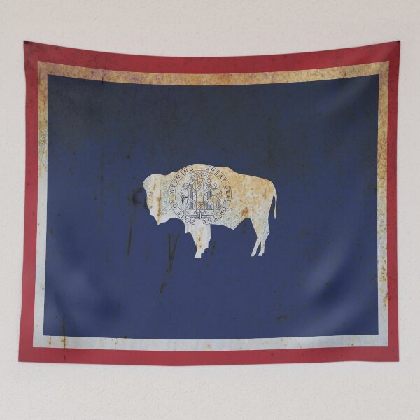 Item preview, Wyoming Flag Grunge designed and sold by TRowanDesign.
