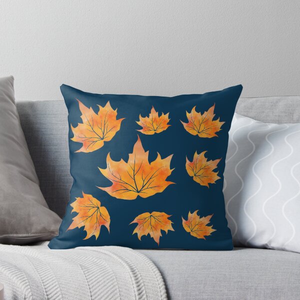 Item preview, Celebrate Autumn with Fall Maple Leaves in a Blue Background designed and sold by Star58.