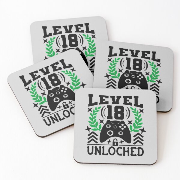 Item preview, Level 18 Unlocked, 18th Birthday, 18th quarantine birthday, gamer birthday  designed and sold by TwistedTeeCo.