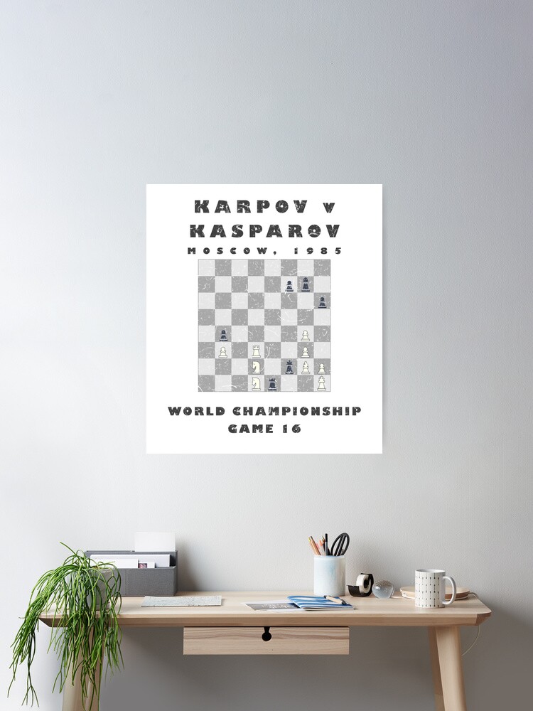 Karpov Vs Kasparov WC9 Moscow 1984/85 Chess Poster Art 