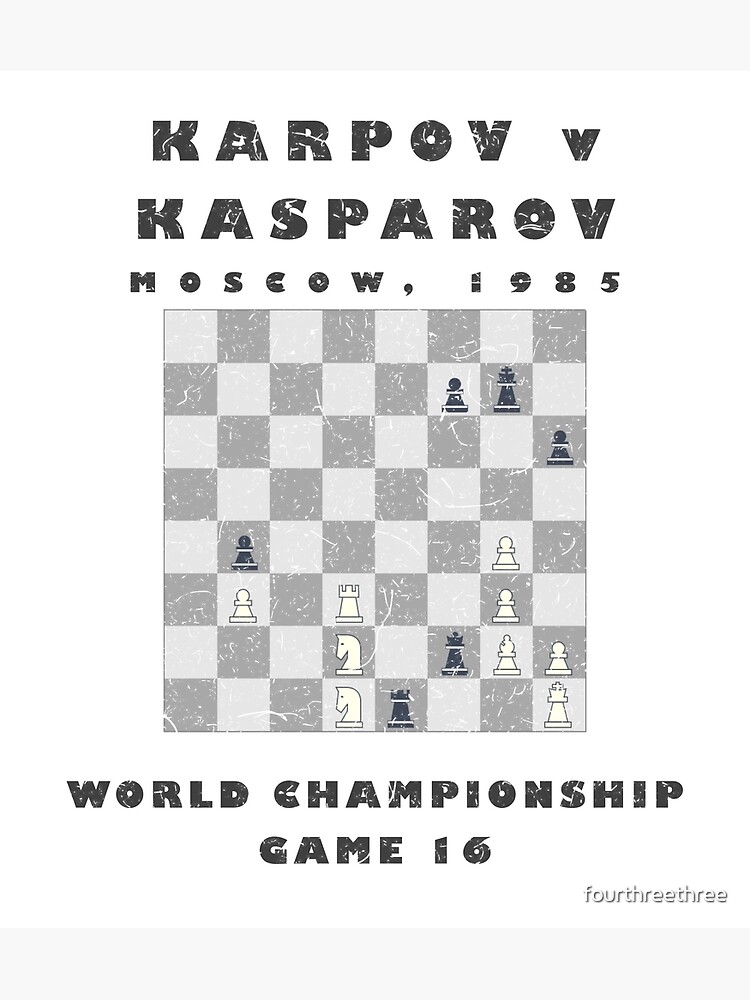 Chess Karpov v Kasparov, 1985 World Championship Greeting Card for Sale by  fourthreethree