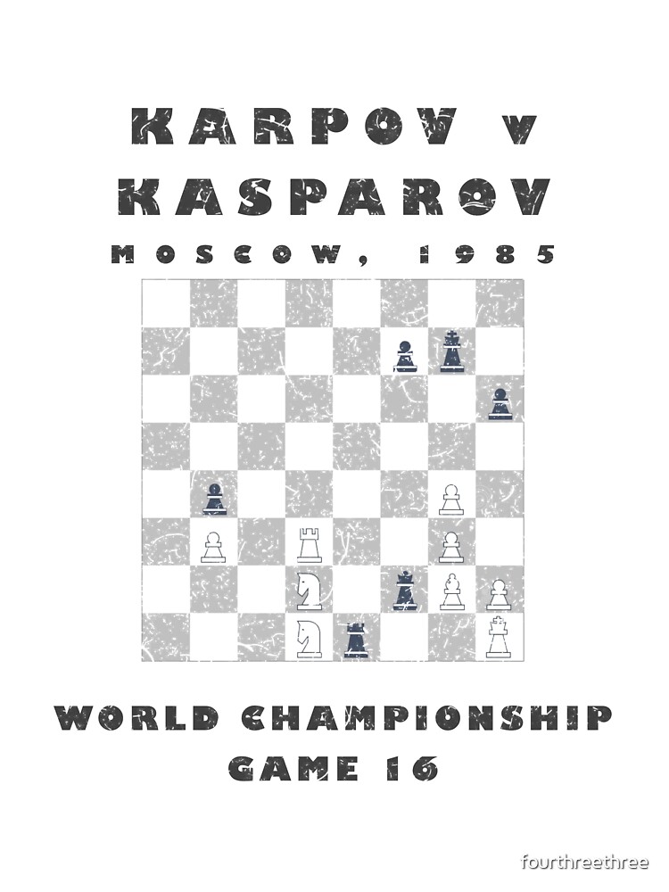 Chess Karpov v Kasparov, 1985 World Championship Greeting Card for Sale by  fourthreethree