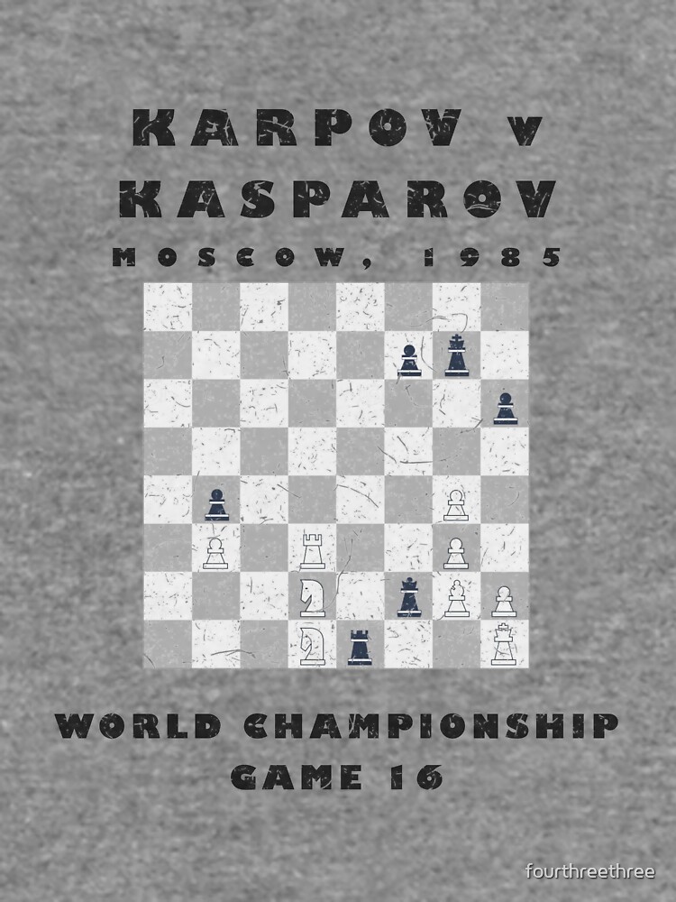 Chess Karpov v Kasparov, 1985 World Championship Greeting Card for Sale by  fourthreethree