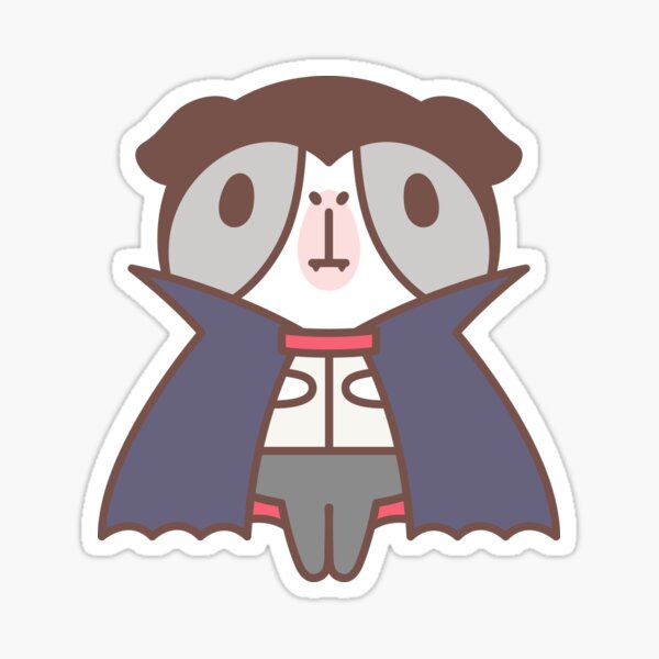 Guinea pig in vampire costume Sticker