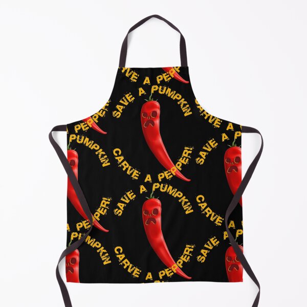 Item preview, Save a pumpkin, carve a Chili Pepper ! Halloween pumpkin face designed and sold by BLACKSUN-SHOP.