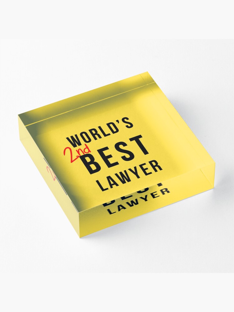 Alternate view of Worlds 2nd Best Lawyer - Better Call Saul Acrylic Block