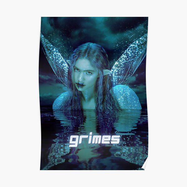 fairie blue green grimes design Poster