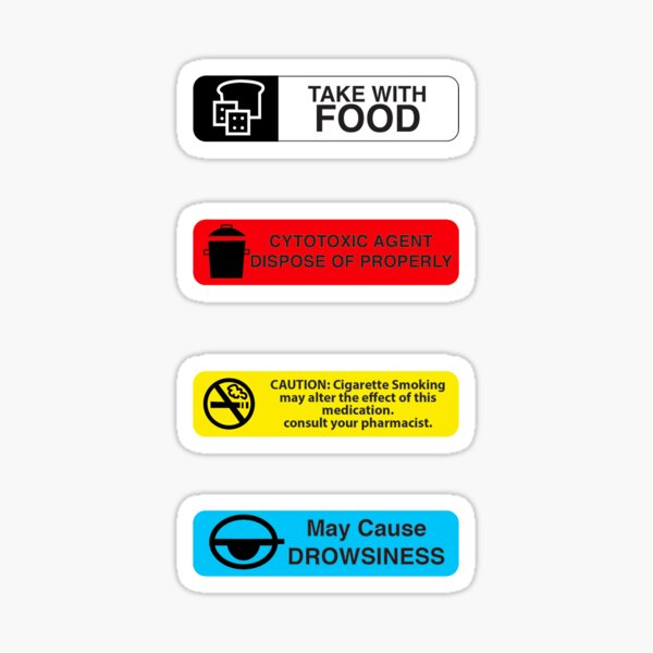 Prescription warning labels (Multi pack #10) Sticker
