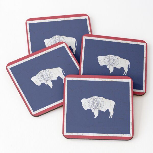 Item preview, Wyoming Flag Grunge Wall designed and sold by TRowanDesign.