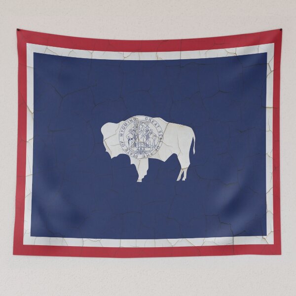 Item preview, Wyoming Flag Grunge Wall designed and sold by TRowanDesign.