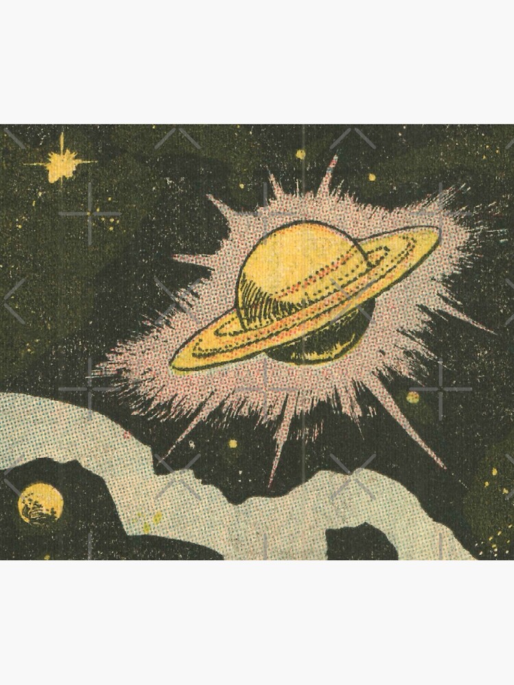 Thumbnail 3 of 3, Tapestry, Saturn and Stars - Vintage Comic Anime designed and sold by elevens.