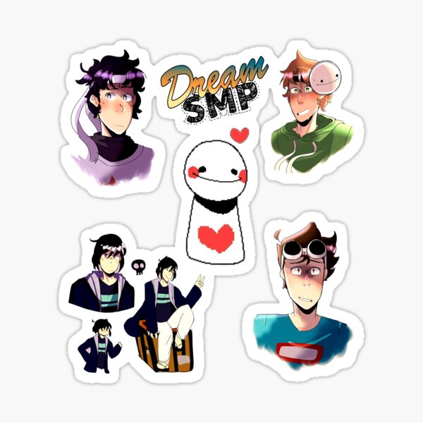 dream smp lovers dream smp cartoon sticker for sale by mosaid redbubble