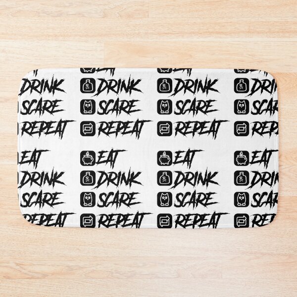 Item preview, Eat Drink Scare Repeat Funny Halloween Meme designed and sold by GravitiTees.