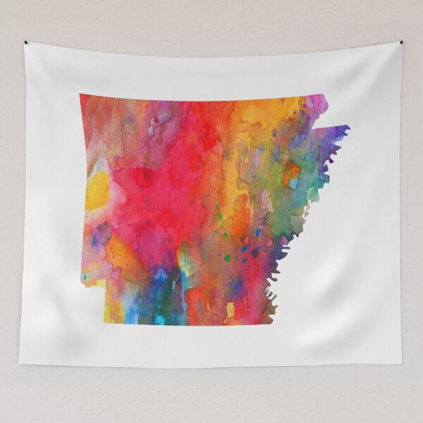 Item preview, Arkansas Map Watercolor by Zouzounio Art designed and sold by zouzounioart.