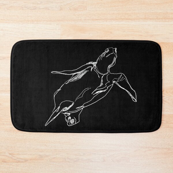Item preview, Freestyling Sea Turtle Sketch in White Ink designed and sold by NicoAndBaz.