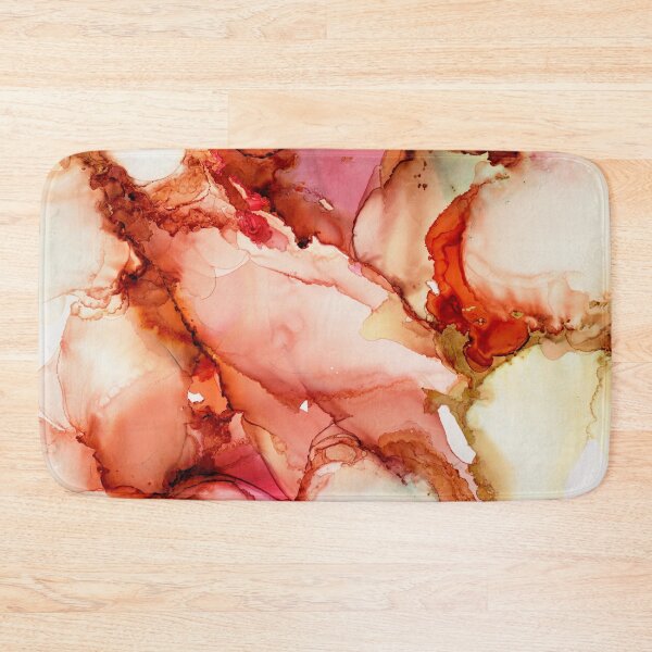 Item preview, Pink Curves Tangerine Clefts Abstract designed and sold by EjRielDesign.