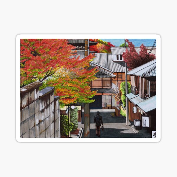 Leaves in Autumn Sticker