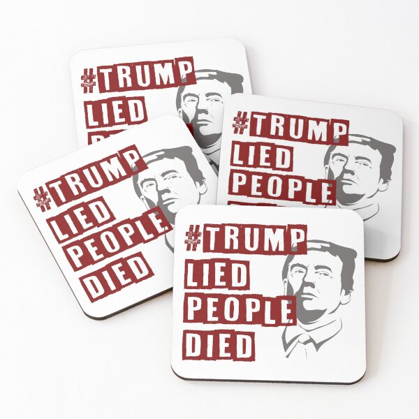 Item preview, Trump Lied People Died Coronavirus Protest Design designed and sold by magentasponge.