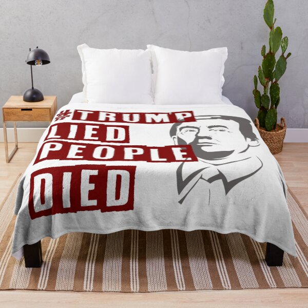 Item preview, Trump Lied People Died Coronavirus Protest Design designed and sold by magentasponge.