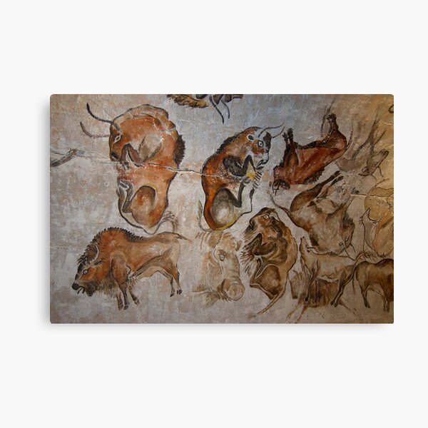 Altamira Bisons. Altamira cave paintings Canvas Print