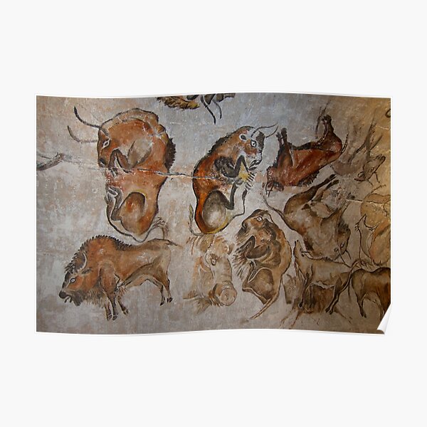 Altamira Bisons. Altamira cave paintings Poster