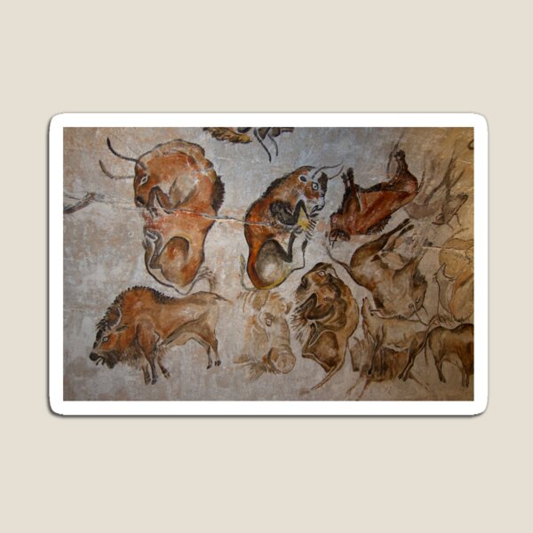 Altamira Bisons. Altamira cave paintings #AltamiraBisons #Altamira #CavePaintings #Bisons #CaveofAltamira  Magnet