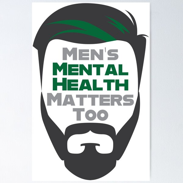 Vista previa del artículo con la obra «Sensibilización sobre la salud mental de los hombres», diseñado y vendido por Magic-Moon.