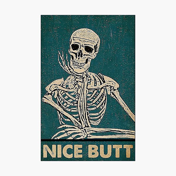 Halloween skeleton Nice Butt Photographic Print