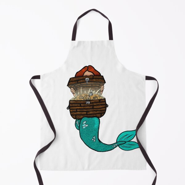 Item preview, Mermaid holding treasure designed and sold by MetallicatArt.