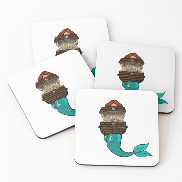 Item preview, Mermaid holding treasure  designed and sold by MetallicatArt.