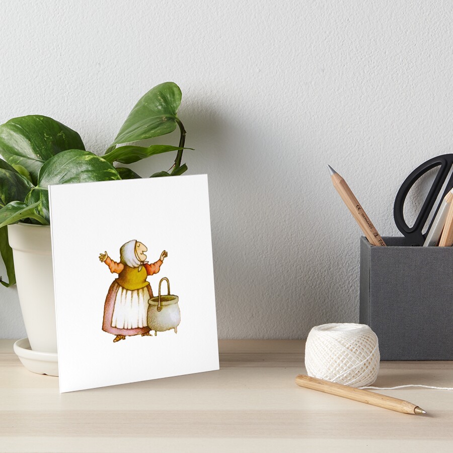 Strega Nona with Pasta Pot Art Print