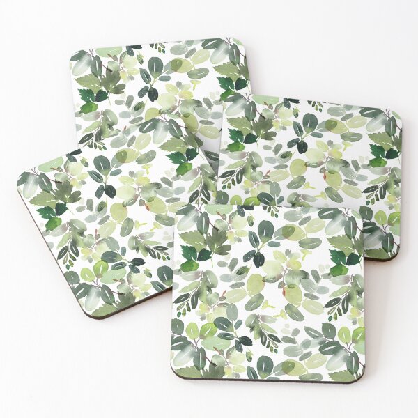 Item preview, Green Foliage on White designed and sold by Sidetracks.