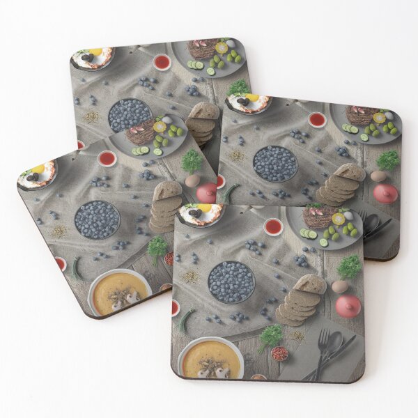 Mighty Delicious Dinner For One Coasters (Set of 4)