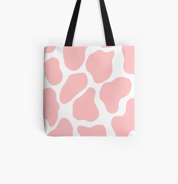 fluffy cow print tote bag