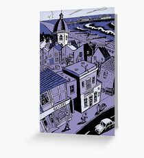 Blue Worthing Greeting Card