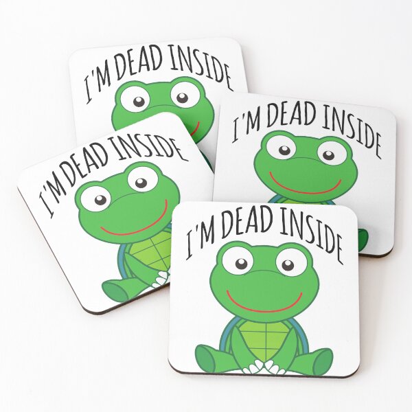 Item preview, I'm dead inside sarcastic turtle designed and sold by good vibes clothing.