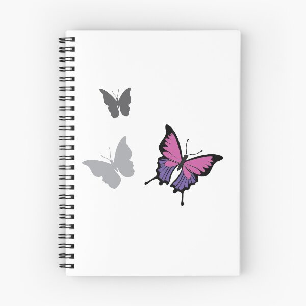 Item preview, Trendy Pink, Purple and Grey Butterflies Illustration designed and sold by CJAura by Claire Jane Johnson.