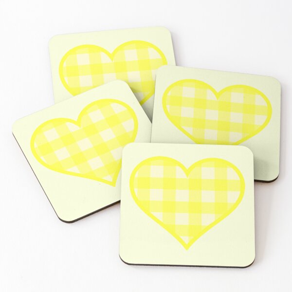 Item preview, All Yellows Buffalo Plaid Heart designed and sold by Bumblefuzzies.