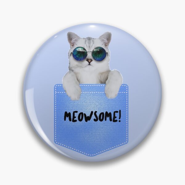 Item preview, Meowsome Cute lovely awesome cat in Pocket designed and sold by ShirtzTonight.