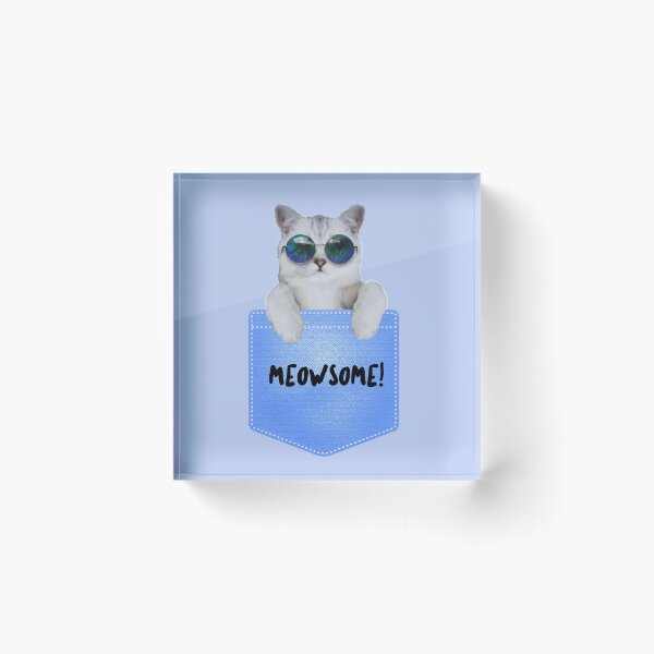 Item preview, Meowsome Cute lovely awesome cat in Pocket designed and sold by ShirtzTonight.