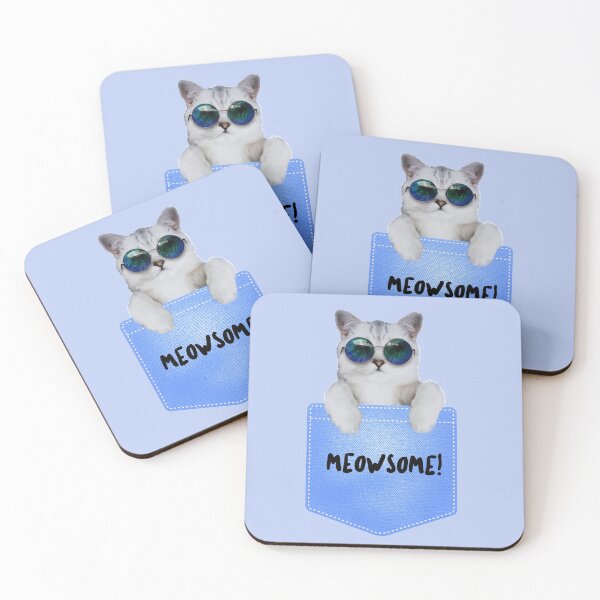 Item preview, Meowsome Cute lovely awesome cat in Pocket designed and sold by ShirtzTonight.