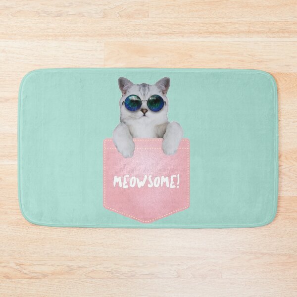 Item preview, Meowsome Cute lovely awesome cat in pink Pocket designed and sold by ShirtzTonight.