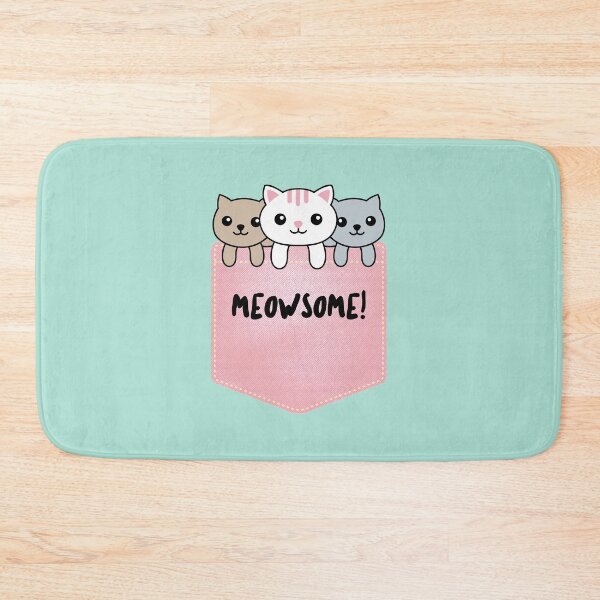 Item preview, Meow cat Cute lovely awesome cats in a pink Pocket designed and sold by ShirtzTonight.