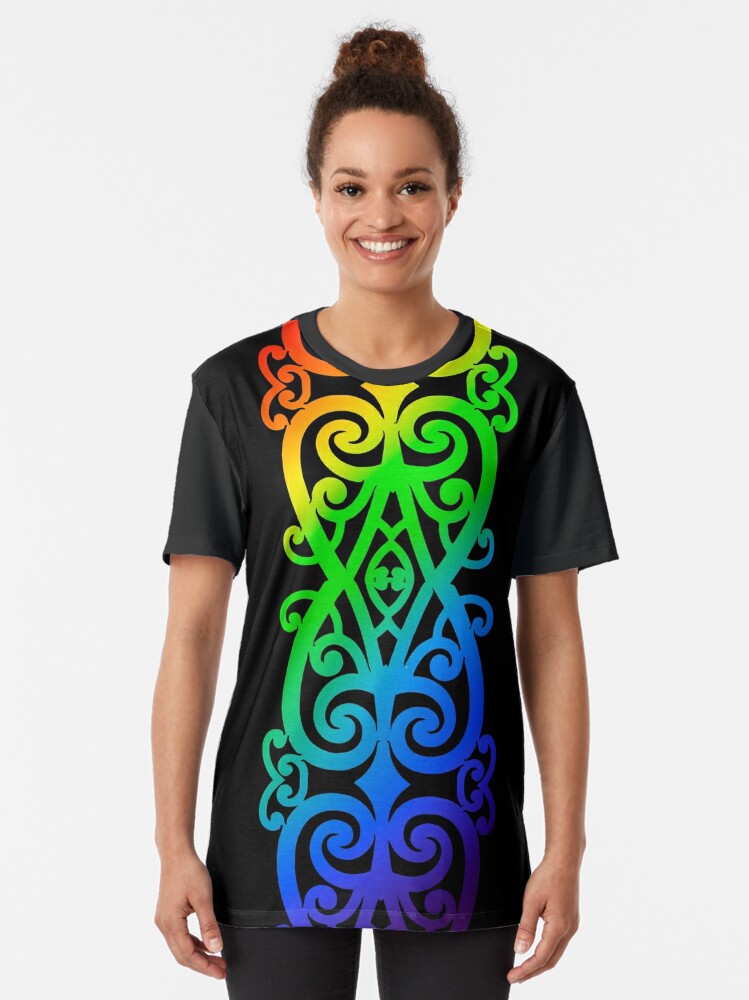 Rainbow Colorful Māori Koru - Denotes 